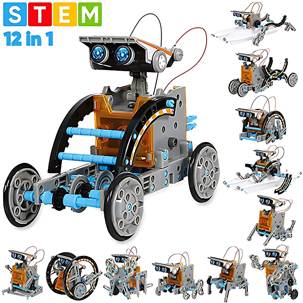 Science Toys Diy - 태양열 로봇 빌딩 블록 12 in