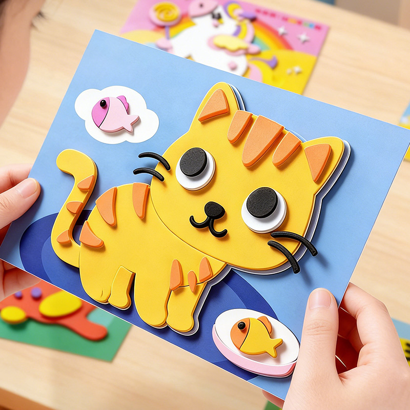 어린이용 3D 스티커, 10개의 랜덤 시트, 일회용,  - Science Toys Diy 리뷰 및 가격