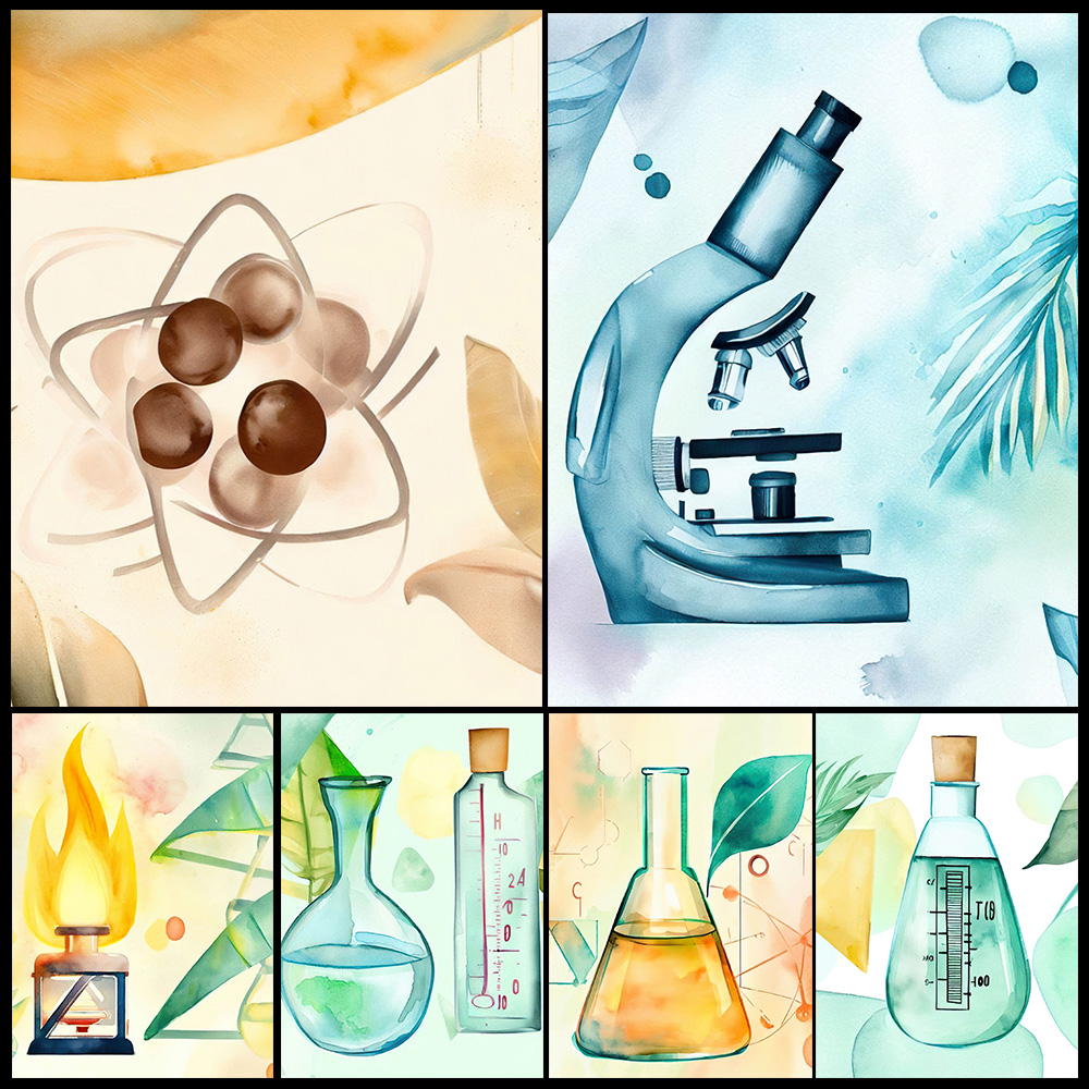 만화 화학 과학 비커 생물학 보육 포스터 벽 아트 캔버 - Science Nursery 리뷰 및 가격